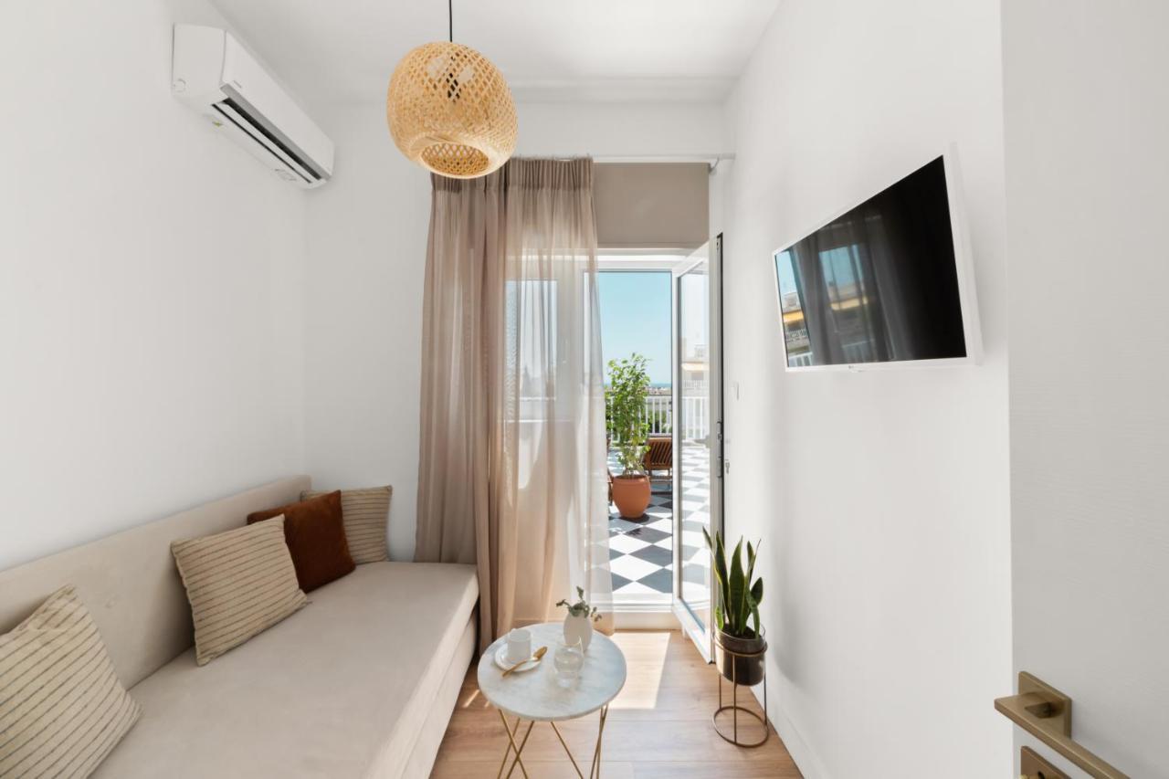 Luxurious Apartment With Big Sea View Terrace - Central Location Atenas Exterior foto